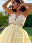 Vestido de fiesta corto sin tirantes con flores en 3D, vestido de fiesta con listones ARD2645 