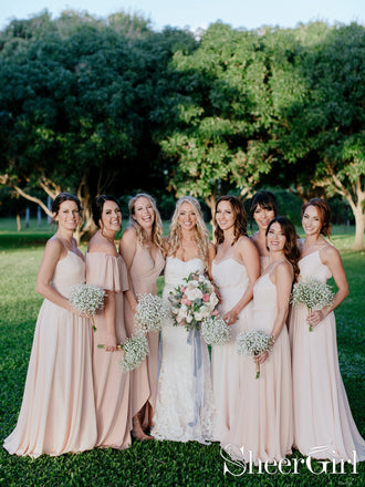 A Line Chiffon Various Styles and Colors Combined Bridesmaid Dresses ARD2516-SheerGirl