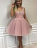 A Line Dusty Rose Homecoming Dresses Applique Cheap Cute Hoco Dresses ARD1119-SheerGirl