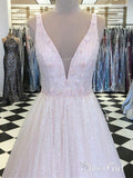 A Line Sequin Pink Long Prom Dresses Cheap Ball Gown Prom Dress APD3258-SheerGirl