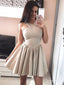 Jednoduché mini šaty pro návrat domů Levné saténové maturitní šaty ARD1677