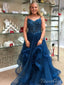 A-line Beaded Prom Dresses Spaghetti Strap Formal Dresses ARD2103