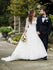 A-line Organza 3/4 Sleeves Wedding Dresses with Sweep Train Bridal Gowns SWD0046-SheerGirl