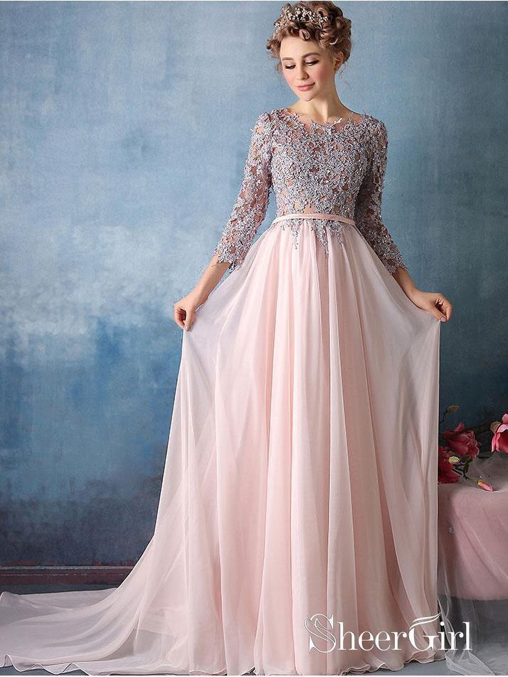 modest pink bridesmaid dresses simple pink prom dress,modest evening dresses fg1002 – formalgowns