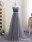 A-line Strapless Sweetheart Cheap Long Prom Dresses with a Sash APD2839