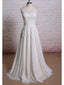 A-line Strapless Sweetheart Ivory Tulle Lace Beach Wedding Dresses,apd2237