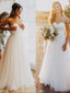 A-line Strapless Sweetheart Neck Beach Wedding Dresses Rustic Wedding Dress,apd1784