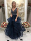 A-line Tiered Skirt Organza Prom Dresses Floor Length Prom Gowns ARD2188