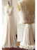 A-line V-neck Chiffon Skirt Beach Wedding Dresses Lace Bodice Bridal Dresses apd1741-SheerGirl