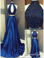 Dvoudílné šaty na ples A-line/Princess Halter s vysokým výstřihem APD3037 