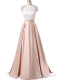 A-line/Princess Halter Simple Cheap Two Piece Prom Dresses APD3085-SheerGirl