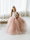 Appliqued Flower Girl Dresses Princess Ball Gown for Kids ARD2782-SheerGirl