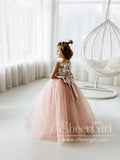 Appliqued Flower Girl Dresses Princess Ball Gown for Kids ARD2782-SheerGirl