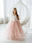 Aplikované květinové dívčí šaty Princezna plesové šaty pro děti ARD2782 