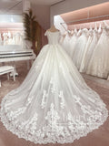 Ball Gown Bridal Dress Off the Shoulder Sweetheart Neck Wedding Dress AWD1863-SheerGirl