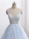Ball Gown Prom Dresses with Train,See Through Wedding Dresses APD3178-SheerGirl