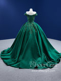 Ball Gown Sequins Sparkly Off the Shoulder Quinceanera Dresses with Corset Back ARD2853-SheerGirl