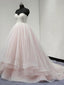 Ball Gown Strapless Sweetheart Neck Organza Cheap Wedding Dresses SWD0026
