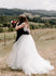 Ball Gown Wedding Dresses White Organza Spaghetti Strap Bridal Dress AWD1306-SheerGirl