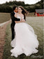 Společenské šaty Svatební šaty Bílé Organza Spaghetti Strap Svatební šaty AWD1306 