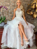 Beaded Bodice Organza Short Prom Dress High-Low Homecoming Dress ARD2658-SheerGirl