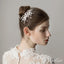 Beaded Floral Bridal Comb Silver Crystal Hairpin ACC1131