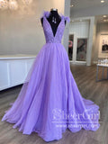 Beads Lace Ball Gown Long Prom Dress Quinceanera Dress with Feather ARD2734-SheerGirl