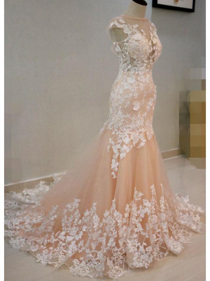 Blush-Mermaid-Wedding-Dresses-Ivory-Lace-Appliqued-Trumpet-Wedding-Dress -AWD1226-2_1200x.jpg?v=1740835211 Blush-Mermaid-Wedding-Dresses-Ivory-Lace-Appliqued-Trumpet-Wedding-Dress -AWD1226-2_1200x.jpg?v=1740835211