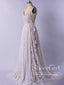 Bridal Gowns with Spaghetti Straps Lace Up Back Bohemian Wedding Dresses AWD1719