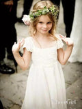 Cap Sleeve Lace Top White Long Baby Dress Flower Girl Dresses ARD1284-SheerGirl