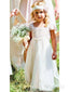Čepice Rukáv Krajkový Top Bílé Dlouhé Dětské šaty Květinové dívčí šaty ARD1284 