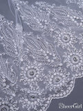 Cathedral Veils Beaded Lace Long Wedding Veil ACC1075-SheerGirl
