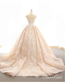 Champagne Lace Ball Gown Prom Dresses Princess Sweet 16 Dress ARD1938-SheerGirl