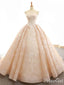 Champagne Lace Ball Gown Prom Dresses Princess Sweet 16 Dress ARD1938