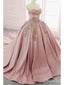 Levné šaty Dusty Rose Quinceanera Princess Sweet 16 plesové šaty na ples ARD1932