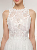 Cheap Lace Wedding Dresses Simple Beach Wedding Dresses for Summer AWD1043-SheerGirl