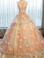 Cheap Pink Quinceanera Dresses Sweet 15 Lace Applique Long Prom Dresses AWD1035