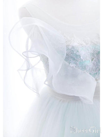 Cheap Tulle Princess Prom Dresses Lace Bodice Sweet 16 Quinceanera Dress ARD1940-SheerGirl