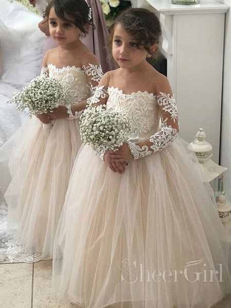 Cheap Tulle Sleeveless Light Pink Princess Ball Gown Flower