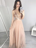 Classy A-line Spaghetti Strap Prom Dresses Sleeveless Prom Gowns ARD2303-SheerGirl