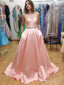 Elegantní Růžové plesové šaty bez ramínek Společenské šaty s korálky ARD2306 