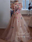 Colorful Garden Floral Lace Ruffle Sleeves Floor Length Prom Dress ARD2772