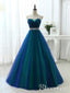 Contrast Colored Sweet Heart Neckline Rhinestones Sash Prom Dresses ARD2506