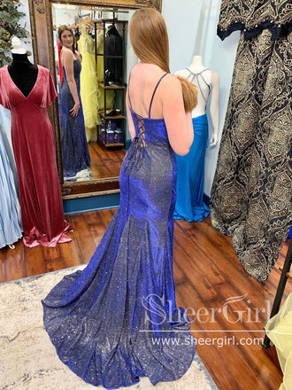 Corset Back Evening Dress Sparkly Sheath Prom Dresses Party Dresses ARD2802-SheerGirl