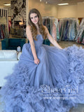 Corset Bodice Tiered Tulle Prom Gown Ball Gown Simple Prom Dress ARD2679-SheerGirl