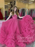 Corset Bodice Tiered Tulle Prom Gown Ball Gown Simple Prom Dress ARD2679-SheerGirl