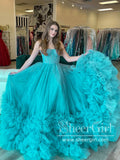 Corset Bodice Tiered Tulle Prom Gown Ball Gown Simple Prom Dress ARD2679-SheerGirl