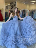 Corset Bodice Tiered Tulle Prom Gown Ball Gown Simple Prom Dress ARD2679-SheerGirl