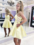 Criss Design Satin Homecoming Dresses Cheap Simple Homecoming Dress ARD2821-SheerGirl