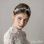 Crystal and Pearl Sprig Silver Headband with Combs ACC1139